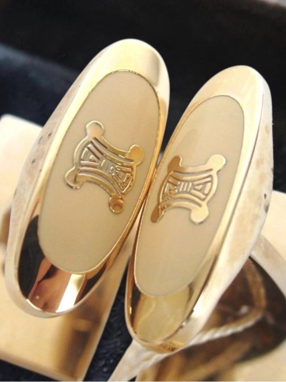 Celine Triomphe Two-Tone Cufflinks ✨🤩 - Picture 4 of 10